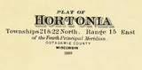 1889 Map of Hortonia Township Outagamie County Wisconsin