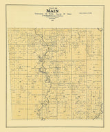 1889 Map of Main Township Outagamie County Wisconsin