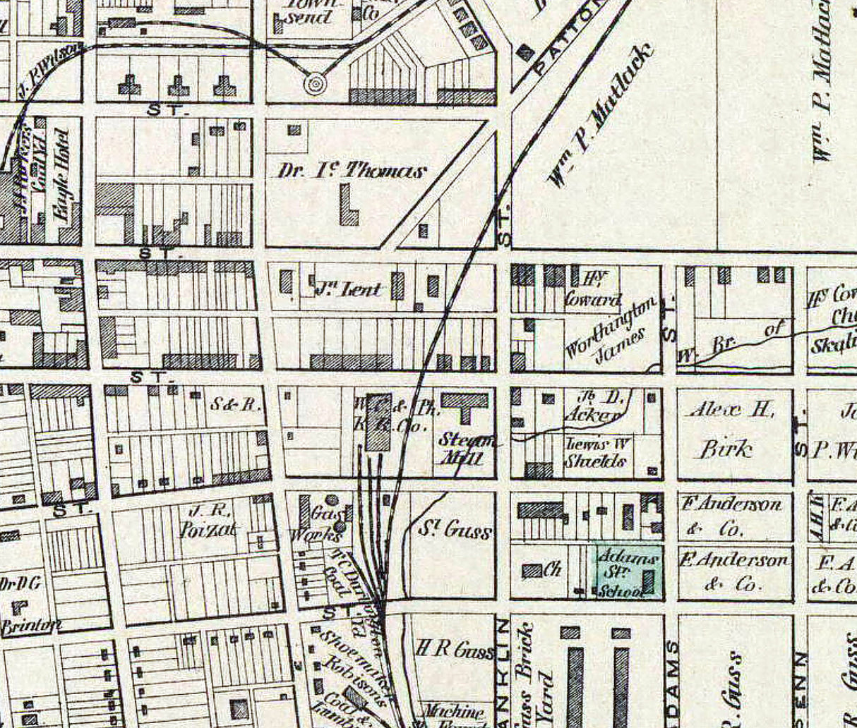1873 Town Map of West Chester Chester County Pennsylvania