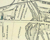 1873 Town Map of Coatesville Chester County Pennsylvania