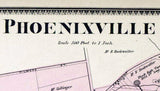 1873 Town Map of Phoenixville Chester County Pennsylvania