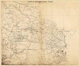 1864 Map of Fairfax and Alexandria County Virginia