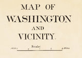 1882 Map of Washington DC and Vicinity Fairfax County Prince George County