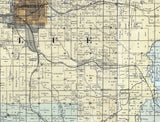 1887 Farm Line Map of Jackson County Missouri Kansas City