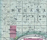 1887 Map of Wyandotte County Kansas Kansas City
