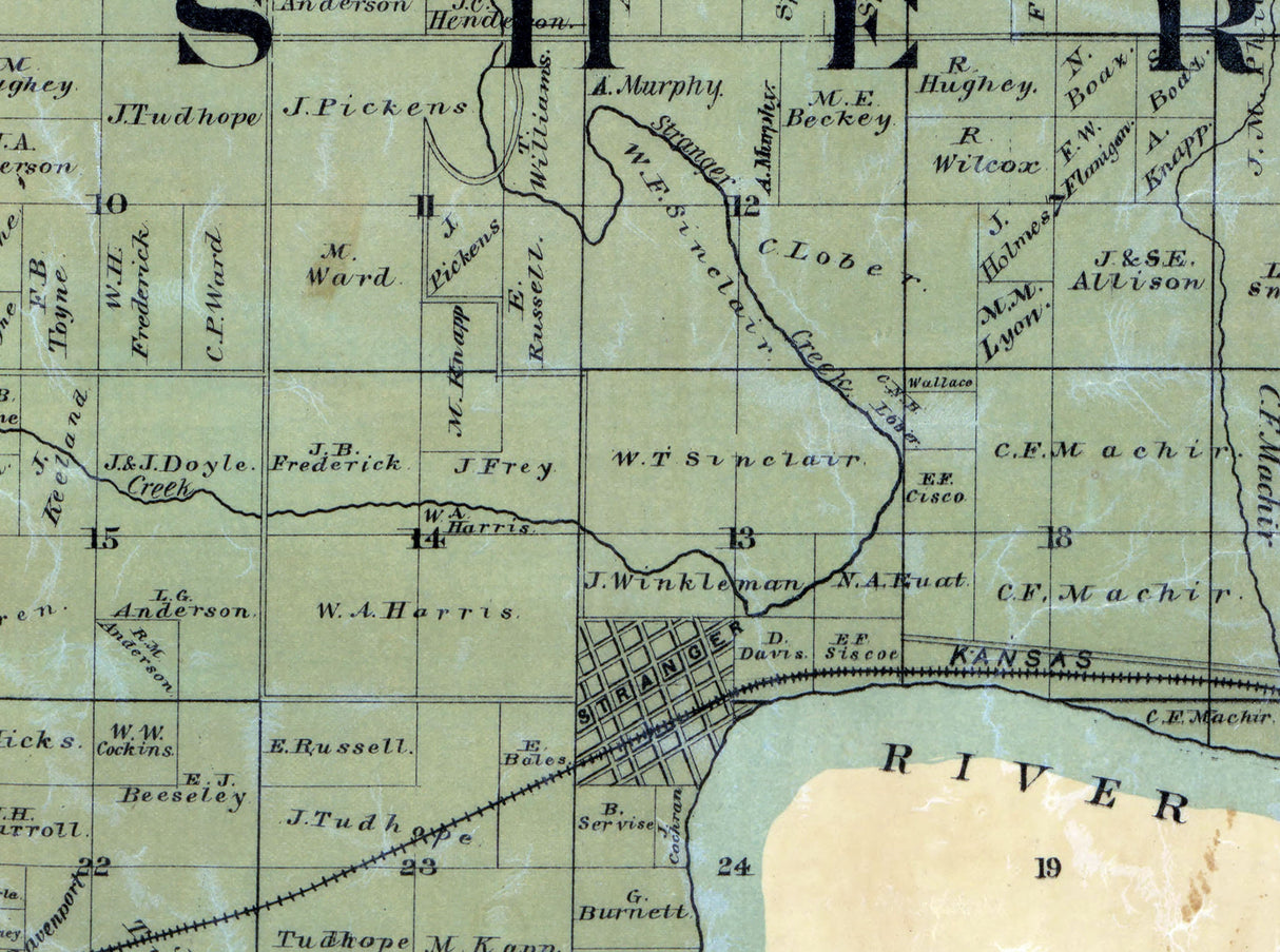 1894 Map of Leavenworth County Kansas