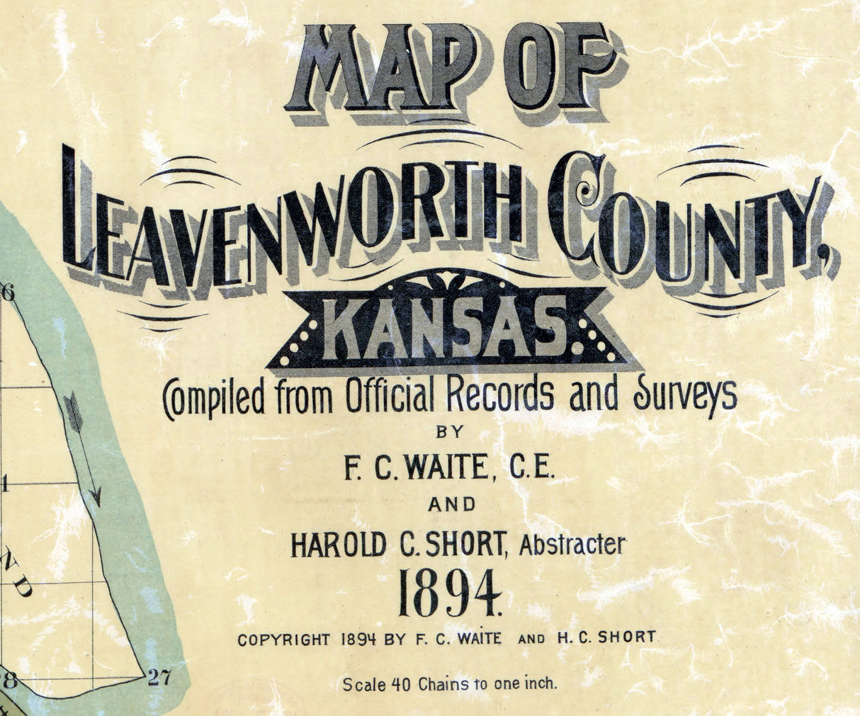 1894 Map of Leavenworth County Kansas