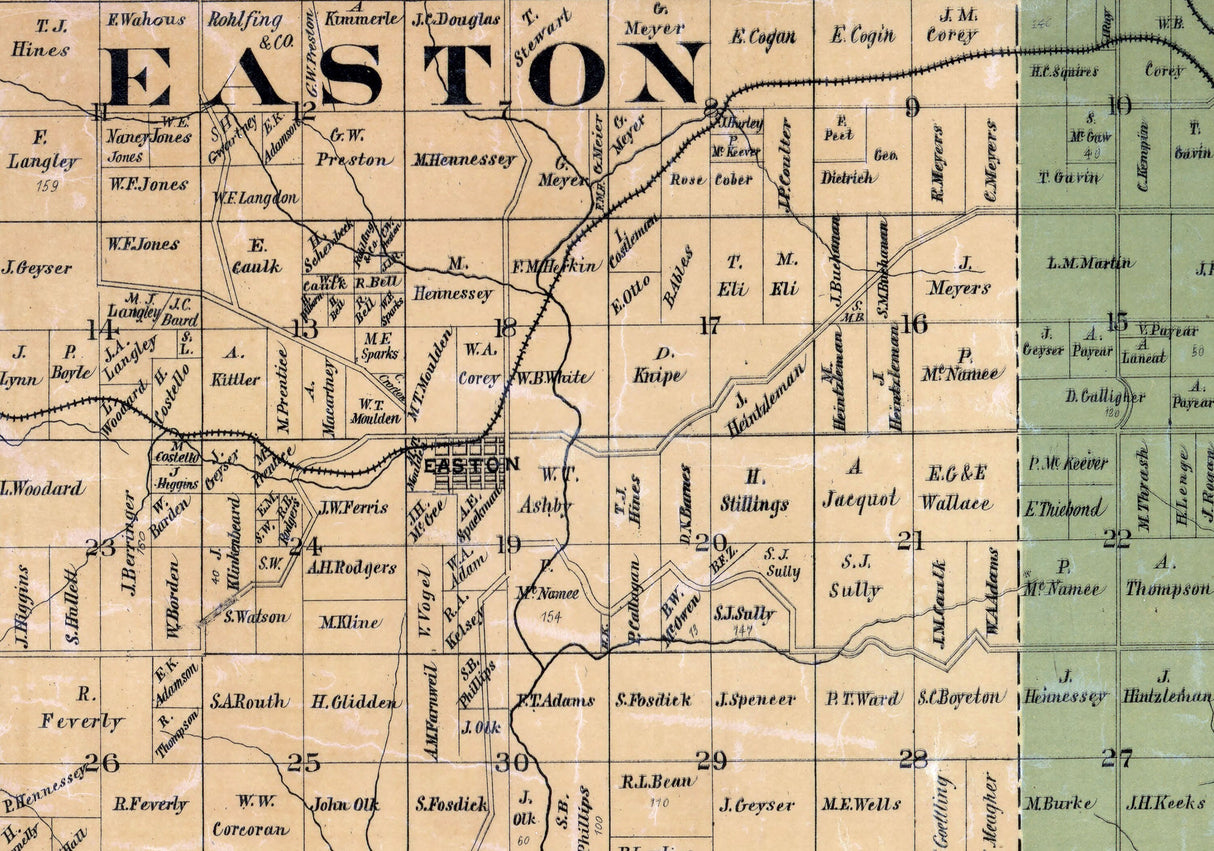 1894 Map of Leavenworth County Kansas