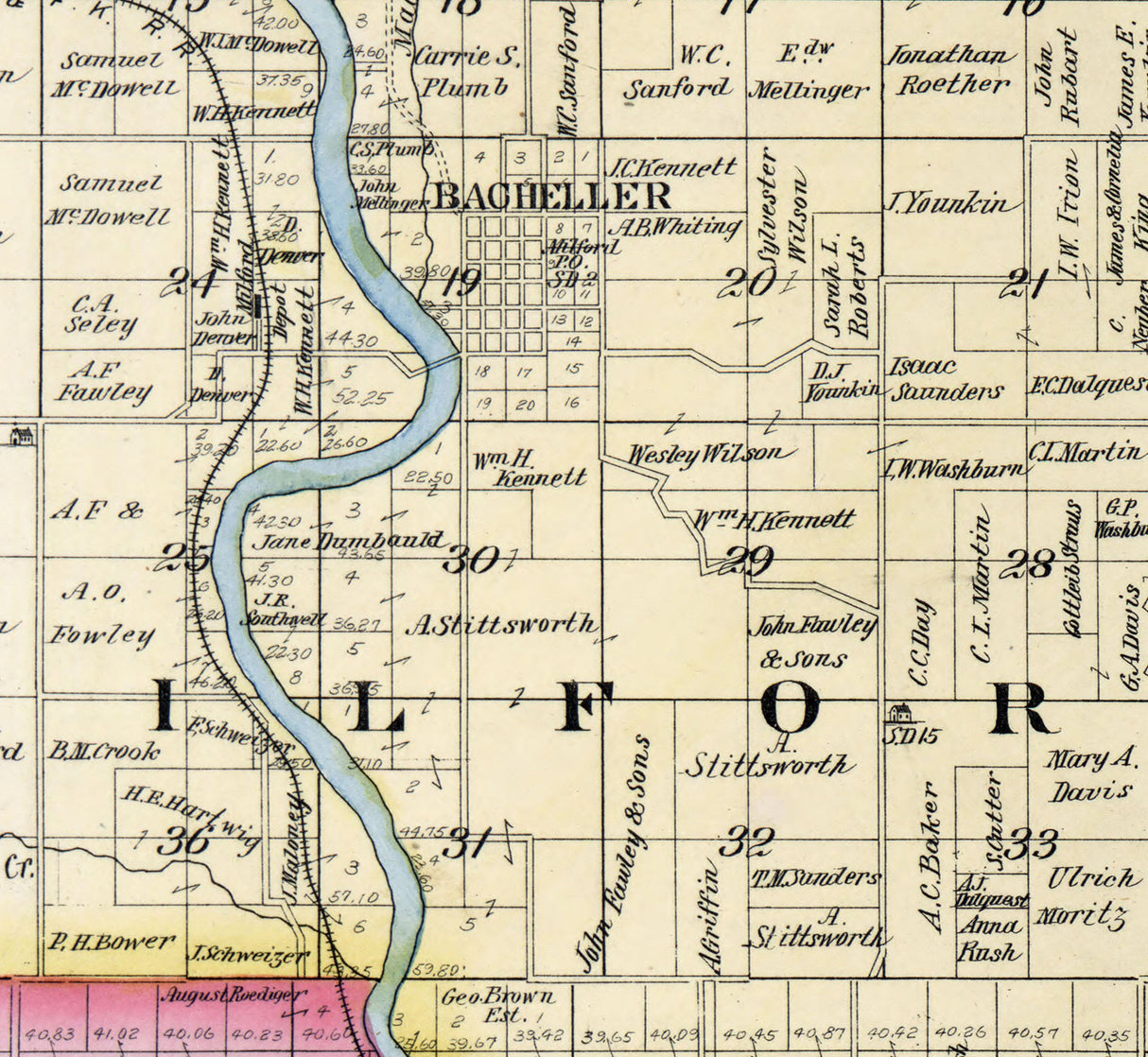 1897 Map of Geary County Kansas Junction City