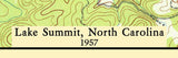 1957 Map of Lake Summit North Carolina