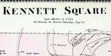 1873 Town Map of Kennett Square Chester County Pennsylvania