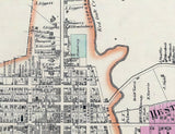 1877 Town Map of Ripley Brown County Ohio