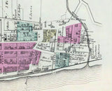1877 Town Map of Wellsville Columbiana County Ohio