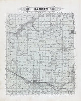 1887 Map of Hamlin Township Brown County Kansas