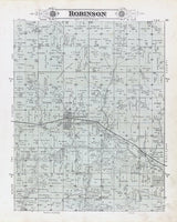 1887 Map of Robinson Township Brown County Kansas