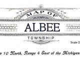 1916 Map of Albee Township Saginaw County Michigan