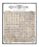 1916 Map of Albee Township Saginaw County Michigan