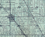 1916 Map of Birch Run Township Saginaw County Michigan