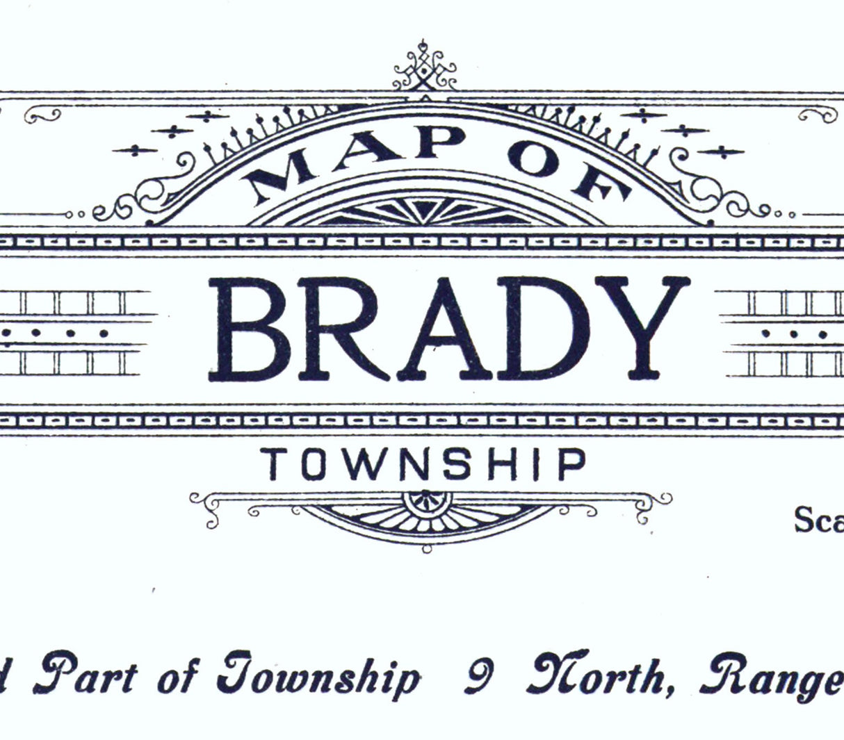 1916 Map of Brady Township Saginaw County Michigan
