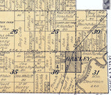 1916 Map of Brady Township Saginaw County Michigan