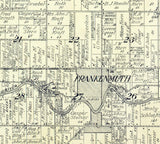 1916 Map of Frankenmuth Township Saginaw County Michigan