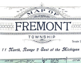 1916 Map of Fremont Township Saginaw County Michigan