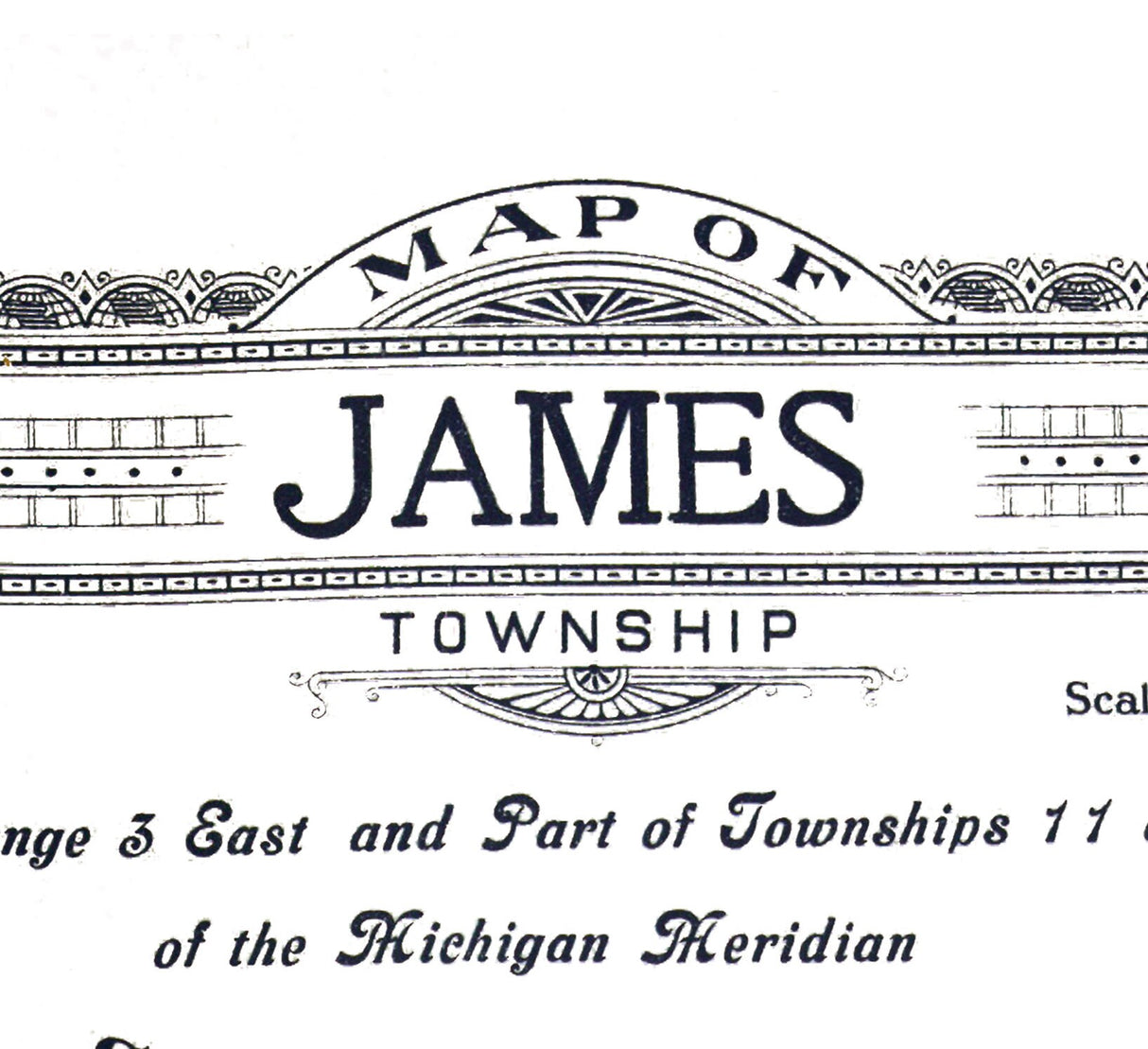 1916 Map of James Township Saginaw County Michigan