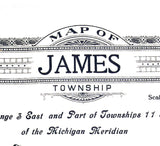 1916 Map of James Township Saginaw County Michigan
