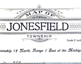 1916 Map of Jonesfield Township Saginaw County Michigan