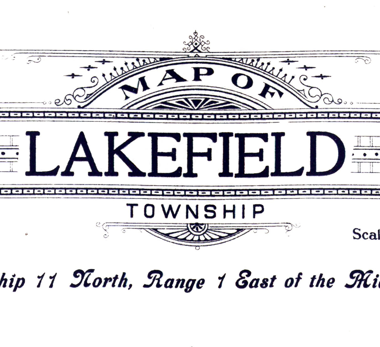 1916 Map of Lakefield Township Saginaw County Michigan