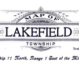 1916 Map of Lakefield Township Saginaw County Michigan