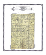 1916 Map of Lakefield Township Saginaw County Michigan
