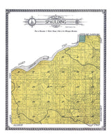1916 Map of Spaulding Township Saginaw County Michigan