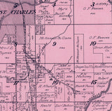 1916 Map of St Charles Township Saginaw County Michigan