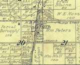 1916 Map of Swan Creek Township Saginaw County Michigan