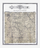 1916 Map of Taymouth Township Saginaw County Michigan
