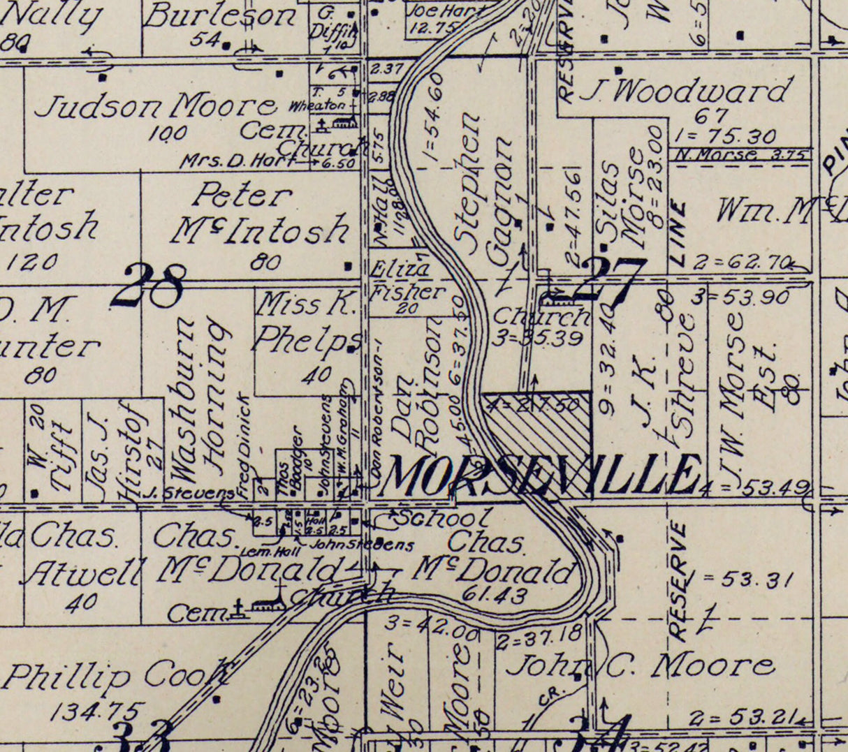1916 Map of Taymouth Township Saginaw County Michigan