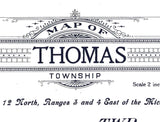 1916 Map of Thomas Township Saginaw County Michigan