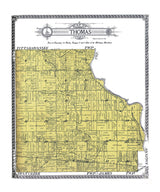 1916 Map of Thomas Township Saginaw County Michigan