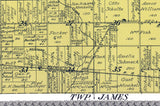 1916 Map of Thomas Township Saginaw County Michigan