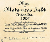 1887 Map of Matanzas Inlet Saint Johns County Florida