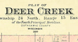 1889 Map of Deer Creek Township Outagamie County Wisconsin