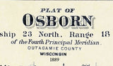 1889 Map of Osborn Township Outagamie County Wisconsin