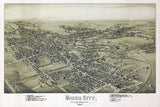 1895 Panoramic Map of Union City Erie County Pennsylvania