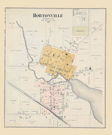 1889 Town Map of Hortonville Outagamie County Wisconsin