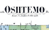 1873 Map of Oshtemo Township Kalamazoo County Michigan
