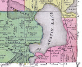 1873 Map of Portage Township Kalamazoo County Michigan