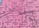1873 Map of Prairie Ronde Township Kalamazoo County Michigan