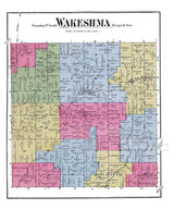 1873 Map of Wakeshma Township Kalamazoo County Michigan