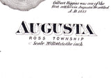 1873 Town Map of Augusta Kalamazoo County Michigan